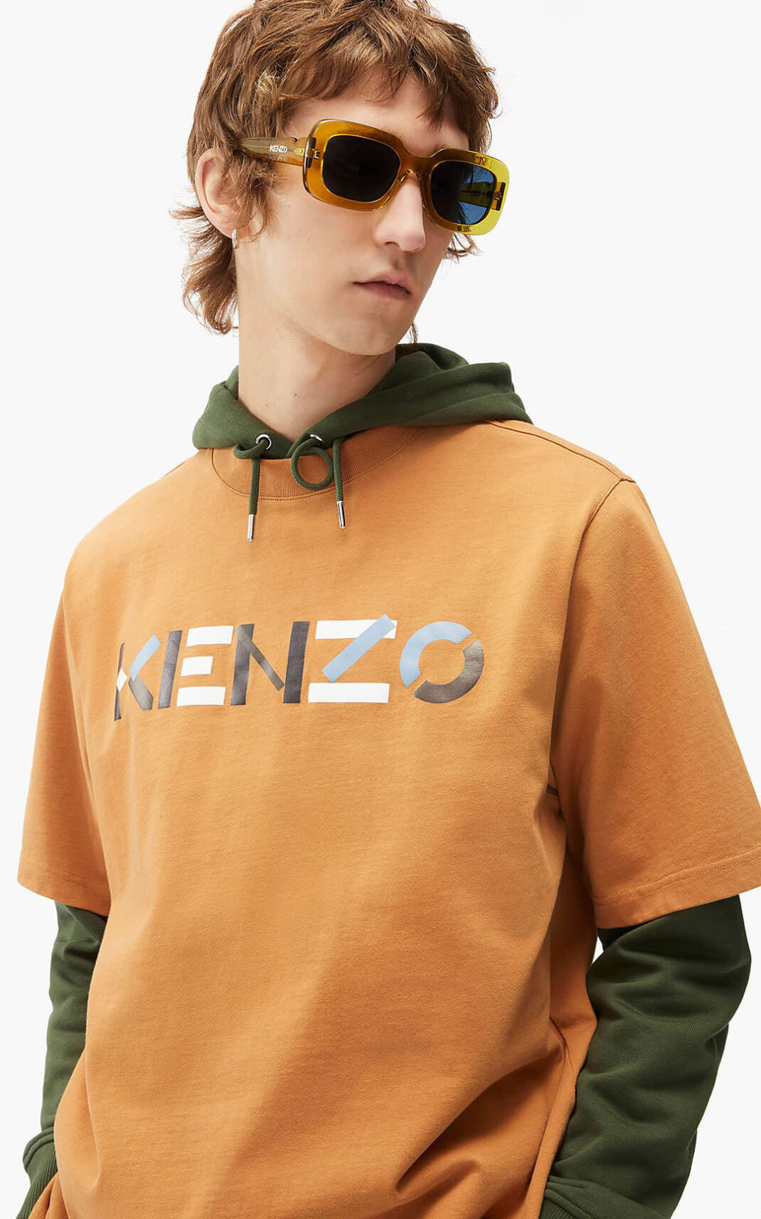 Kenzo Multicoloured oversize Logo T-shirts Herre - Brune DK-879608